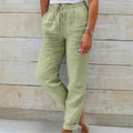 Stilvolle hose für Damen – Leinenhose locker Freizeithose Sommerhose leicht