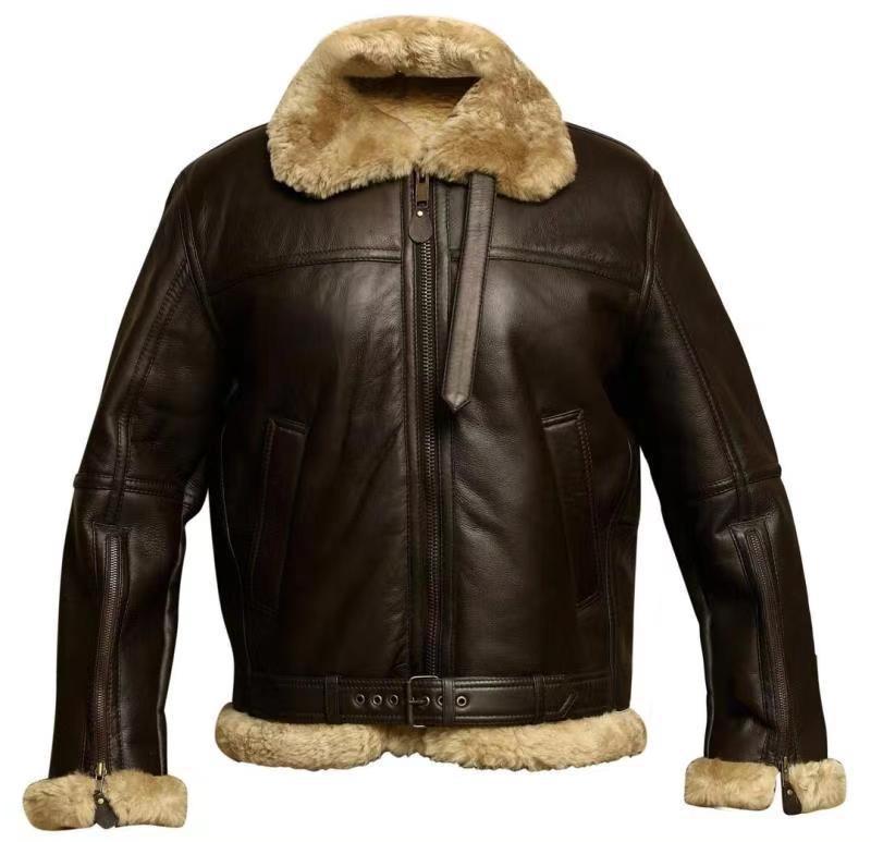 Herren Klassische Fliegerjacke mit Reißverschluss