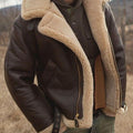 Herren Klassische Fliegerjacke mit Reißverschluss