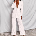 Taillierter Blazer & Weit Geschnittene Hose Anzug-Set