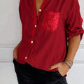 Glitzerbluse Mit Paillettentasche
