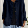 Damen Casual Leichte Jacke Mit Knopfleiste