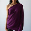 Asymmetrisch drapierter Pullover