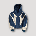 Herren Trendiger Hoodie mit Flammenmuster und Reißverschluss