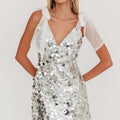 Glitzer-Mini‑Kleid mit Paillettenbesatz