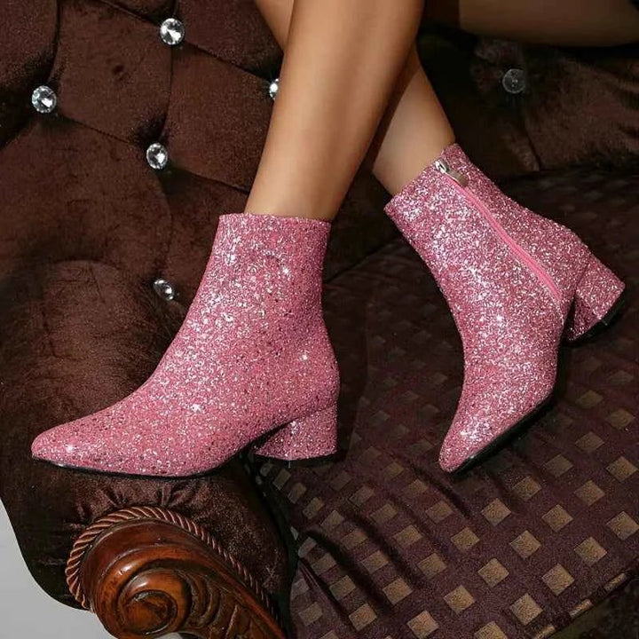 Glitzer Stiefeletten