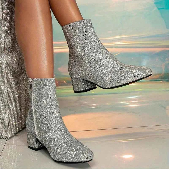 Glitzer Stiefeletten