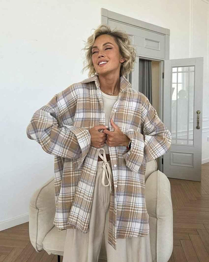 Oversized Flanellhemd im Karo-Look