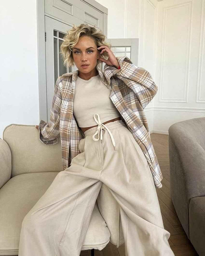 Oversized Flanellhemd im Karo-Look