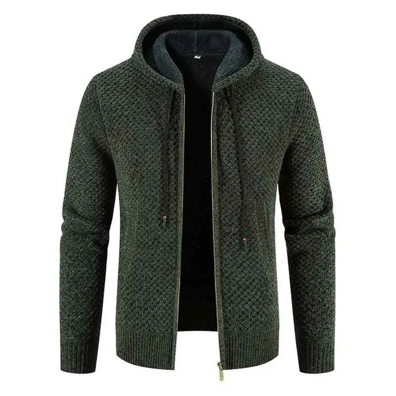 Herren Kapuzenstrickjacke
