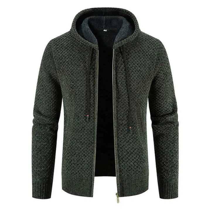 Herren Kapuzenstrickjacke