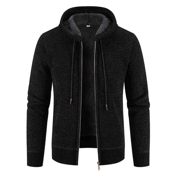 Herren Kapuzenstrickjacke