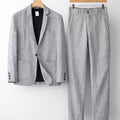 Herren Leinen-Set mit Relaxter Passform aus Blazer und Hose