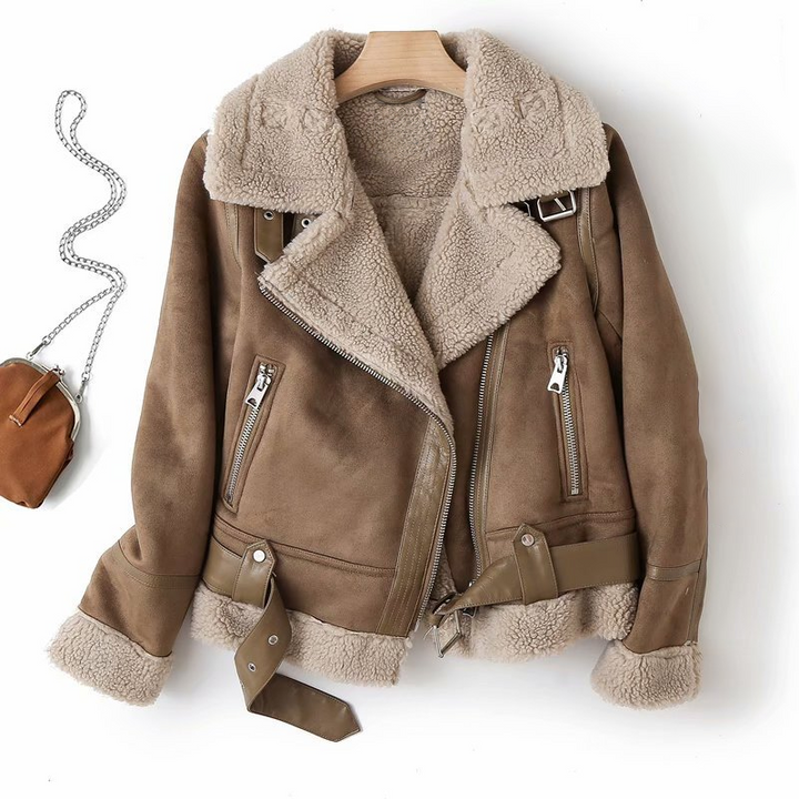 Sherpa-Fleece-Bomberjacke