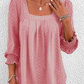 Baumwollbluse Mit Eckigem Ausschnitt