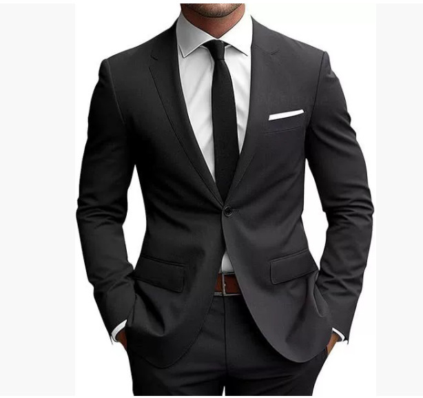 Eleganter Herren Frühjahrs Slim Fit Anzug