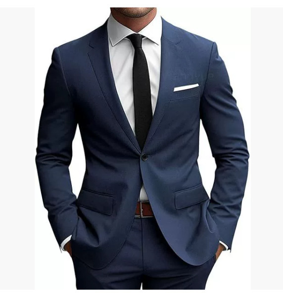 Eleganter Herren Frühjahrs Slim Fit Anzug