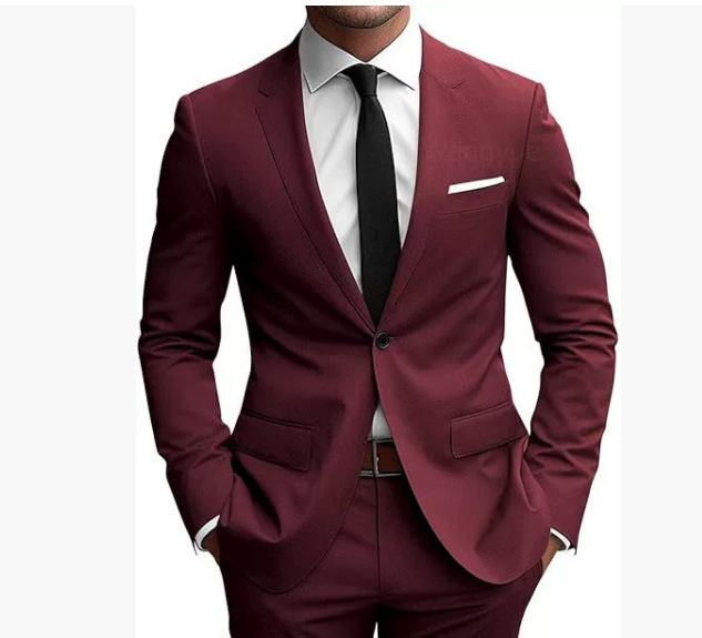 Eleganter Herren Frühjahrs Slim Fit Anzug