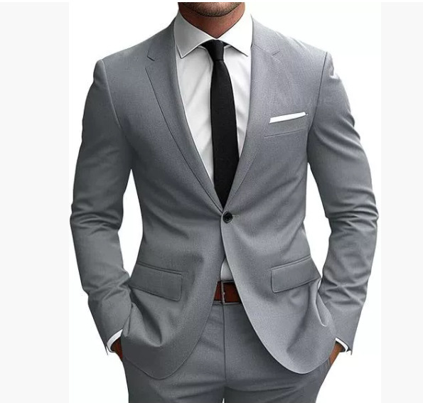 Eleganter Herren Frühjahrs Slim Fit Anzug