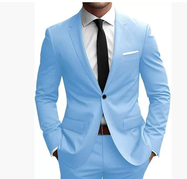 Eleganter Herren Frühjahrs Slim Fit Anzug