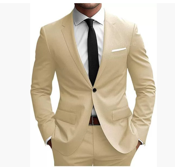 Eleganter Herren Frühjahrs Slim Fit Anzug
