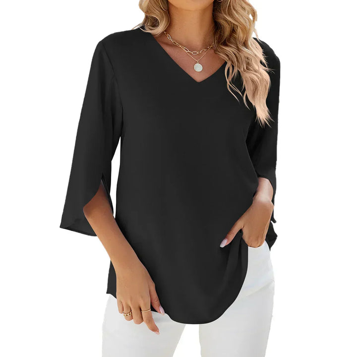 Einzigartige Bluse mit V-Ausschnitt