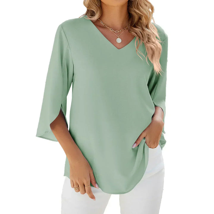 Einzigartige Bluse mit V-Ausschnitt