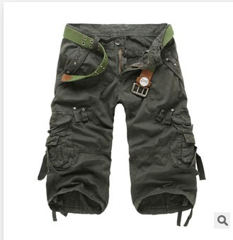 Herren Multi-Taschen Gürtel Cargo-Shorts