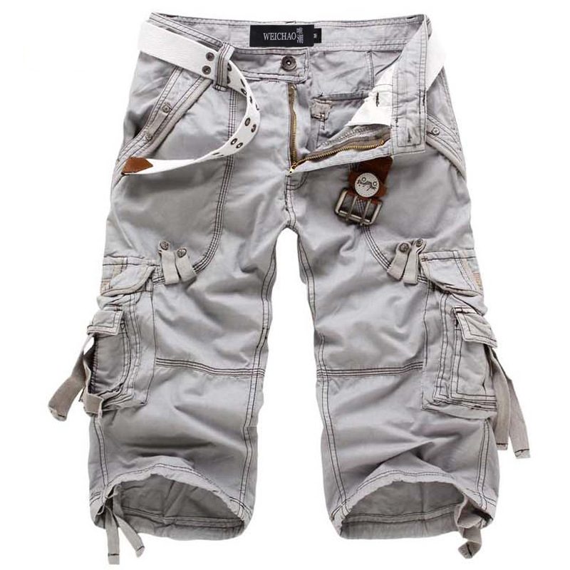 Herren Multi-Taschen Gürtel Cargo-Shorts