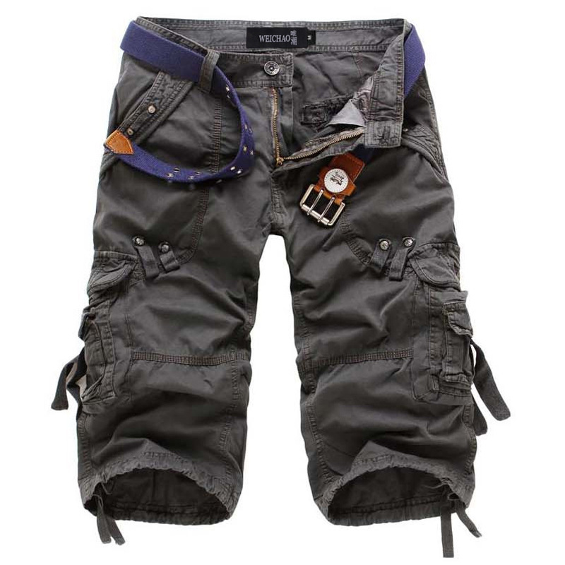 Herren Multi-Taschen Gürtel Cargo-Shorts