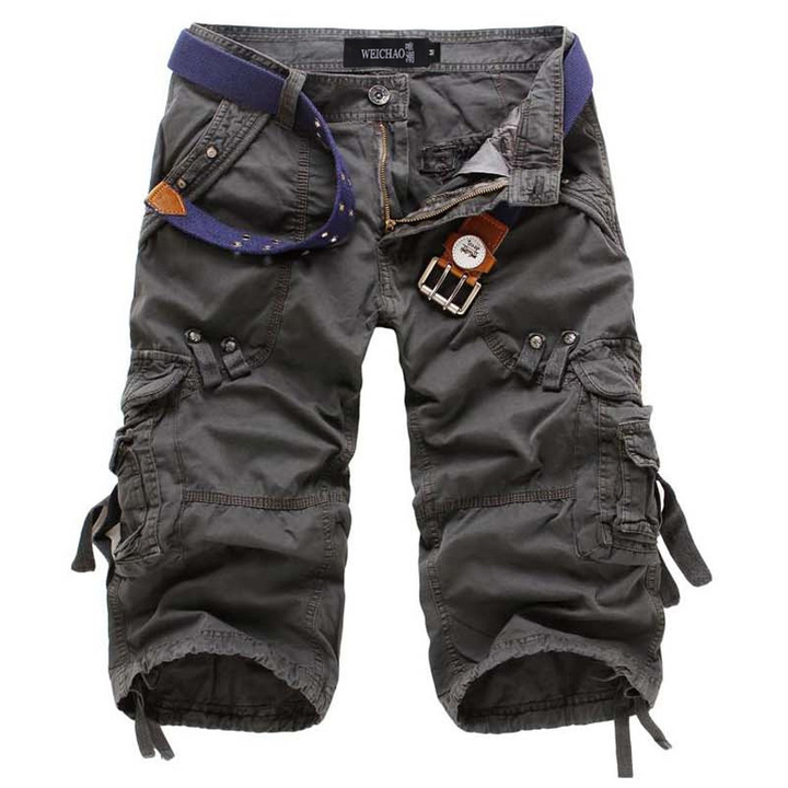 Herren Multi-Taschen Gürtel Cargo-Shorts