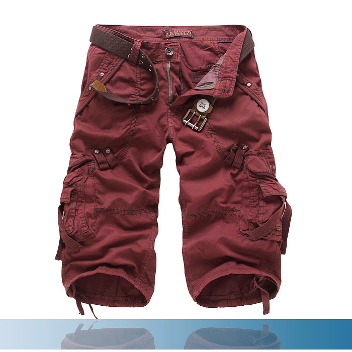 Herren Multi-Taschen Gürtel Cargo-Shorts