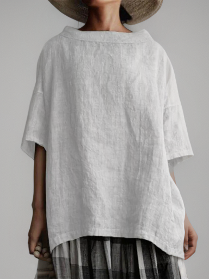 Vintage Tunika in Oversized-Modell mit Boot-Halskette