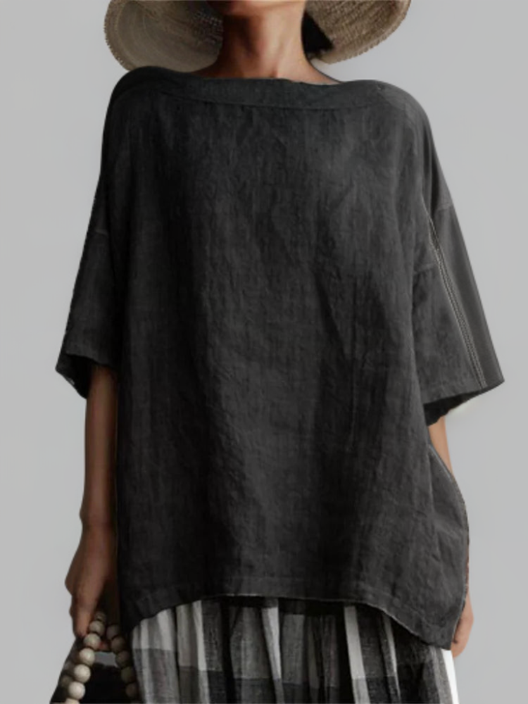 Vintage Tunika in Oversized-Modell mit Boot-Halskette