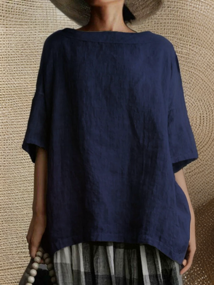Vintage Tunika in Oversized-Modell mit Boot-Halskette