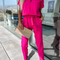 Eleganter V-Ausschnitt Jumpsuit mit Gürtel für Damen