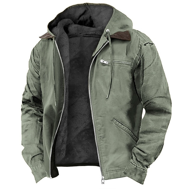 Elegante Funktionale Herrenjacke mit Fleece-Futter und Quilt-Optik