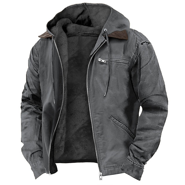 Elegante Funktionale Herrenjacke mit Fleece-Futter und Quilt-Optik