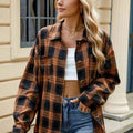 Karierte Damenbluse