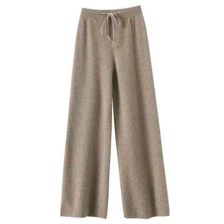 Weite Strickhose aus echter Wolle mit Tunnelzug
