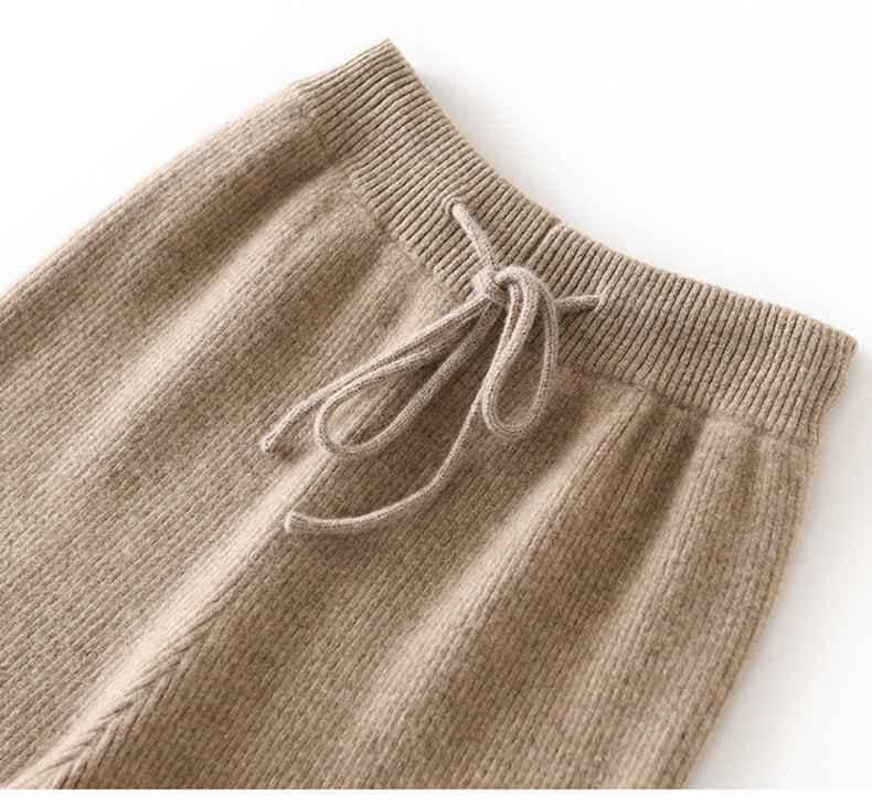 Weite Strickhose aus echter Wolle mit Tunnelzug