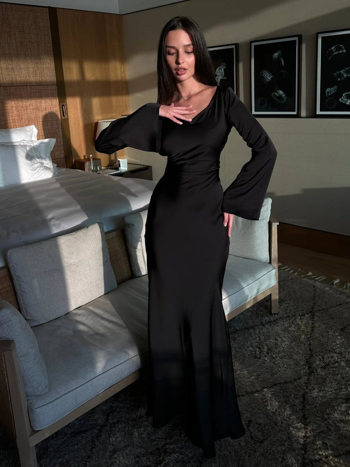 Langarm Maxikleid Elegant