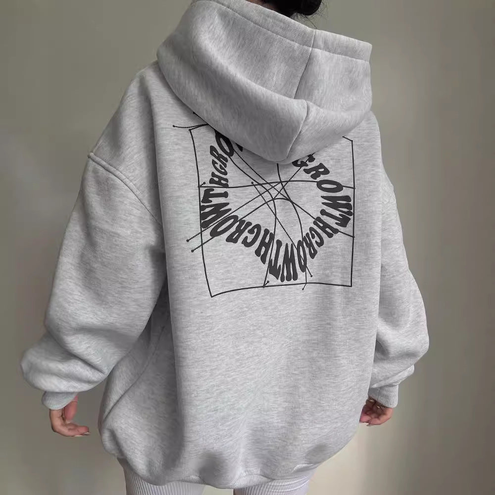 Oversized Hoodie mit Statement-Rückenprint