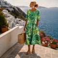 Luftiges Floral-Midi-Kleid