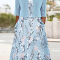 Blumen Zweiteiliges Midi-Kleid