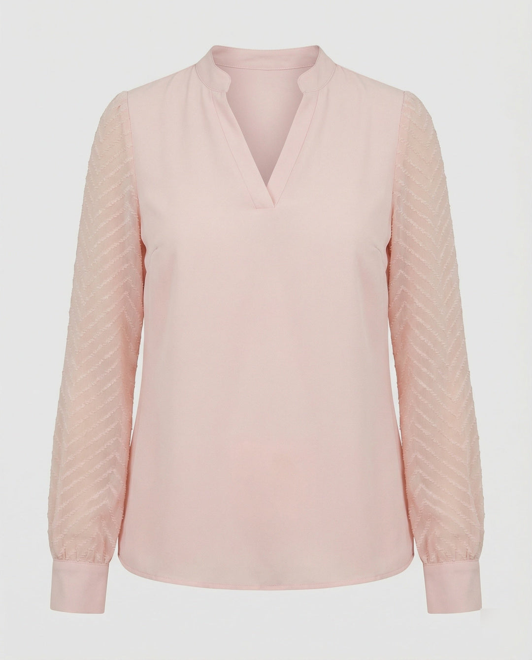 Elegante Chiffon-Bluse mit V-Ausschnitt