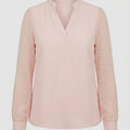 Elegante Chiffon-Bluse mit V-Ausschnitt