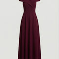 Elegantes Off-Shoulder Langes Catwalk Abendkleid