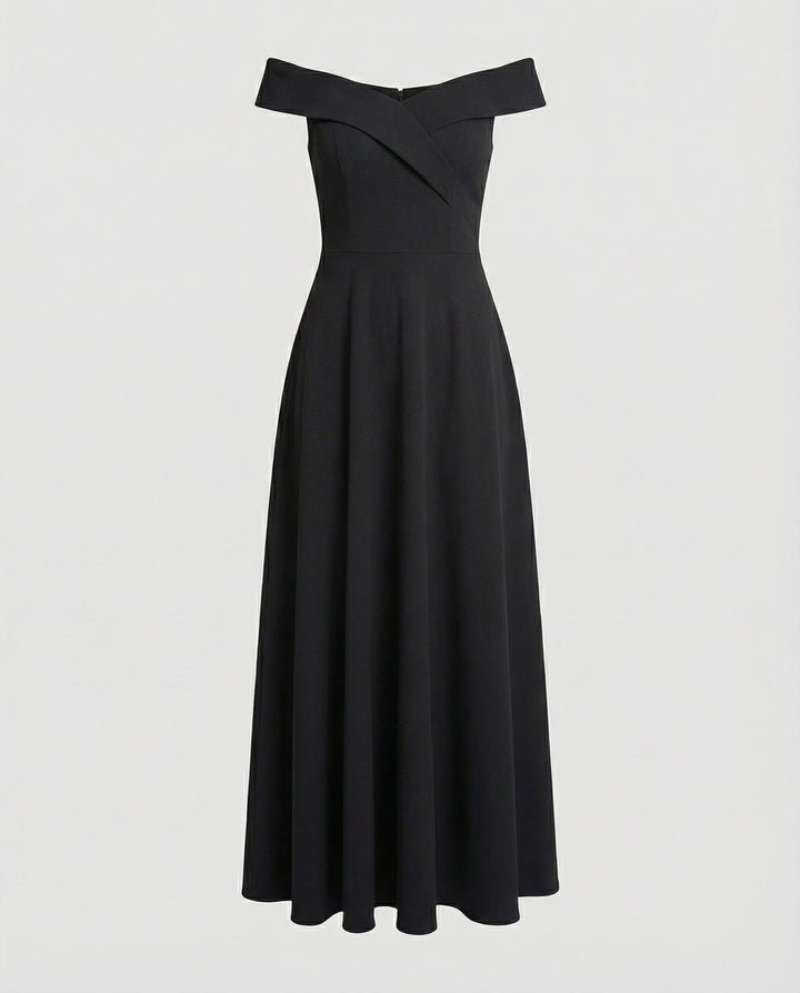 Elegantes Off-Shoulder Langes Catwalk Abendkleid
