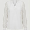 Elegante Chiffon-Bluse mit V-Ausschnitt